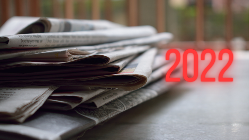 Les articles de presse en 2022