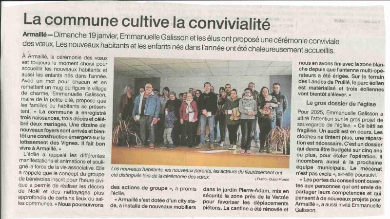 La cérémonie des vœux