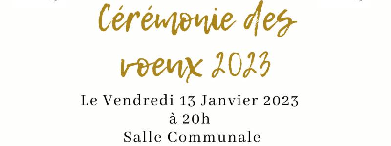 Cérémonie des vœux 2023